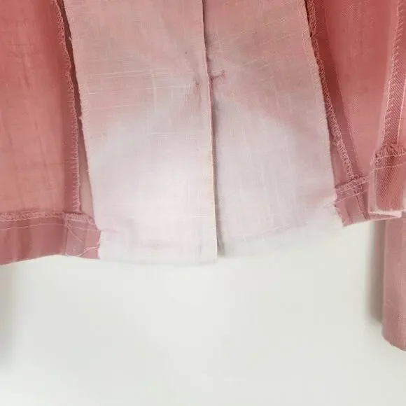 Vintage M Company Pink Blazer One Button Fold Over Collar Should Pad Suit Coat S - Picture 10 of 11